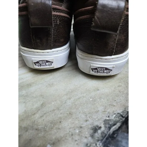 Vans Shoe Mens Size 11 Brown Leather Retro - Picture 8 of 14